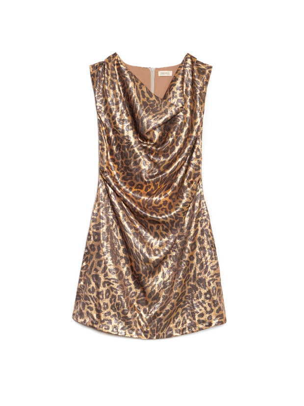<b> Ghospell </b> Pamela Leopard Mini Dress