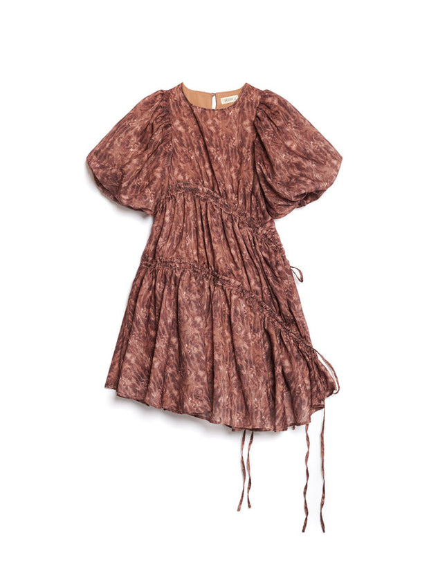<b> Ghospell </b> Dare Printed Ruched Dress