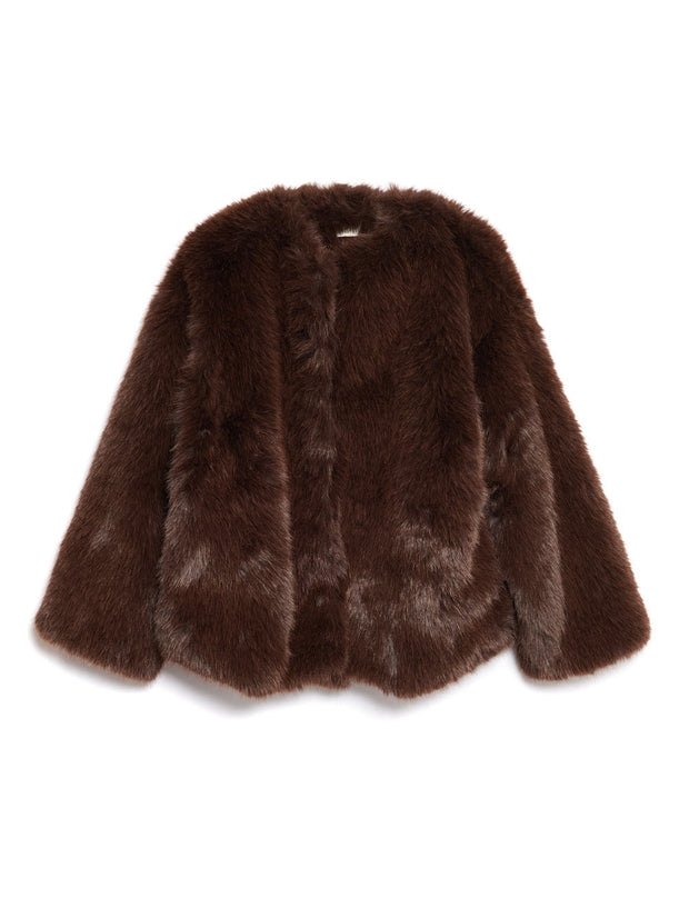 <b> Ghospell </b> Rylee Faux Fur Coat