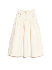 <b> Ghospell </b> Quincey Drill Midi Skirt