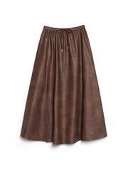 <b> Ghospell </b> Max PU Midi Skirt