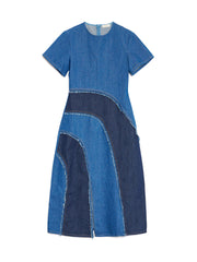 <b> Ghospell </b> Alba Denim Midi Dress