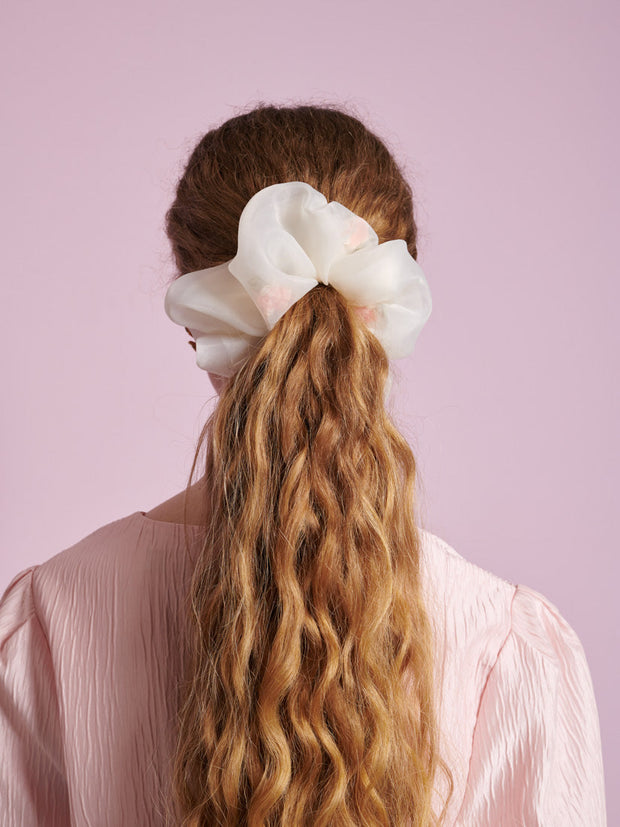 Star Flower Scrunchie Pearl Ivory / Z