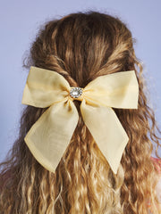 Goldie Bow Hair Clip Pastel Yellow / Z