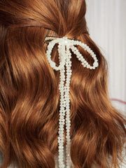 Beloved Bead Hair Clip Crystal White / Z