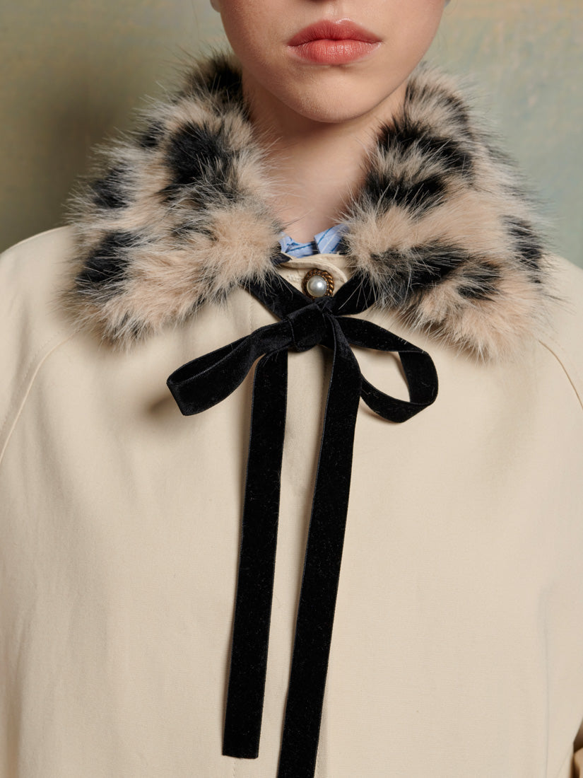【BAON】24FW★ [BAONHAUS] Sennen Frill Collar Single Coat BAON】24FW☆ [BAONHAUS] Sennen Frill Collar Single Coat