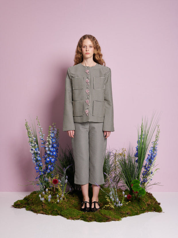 Petal Houndstooth Jacket