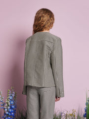 Petal Houndstooth Jacket Black & White / Z