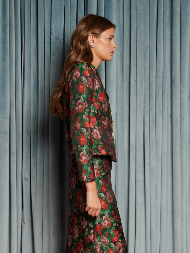 Fantasy Jacquard Cropped Blazer Coal Black / Z