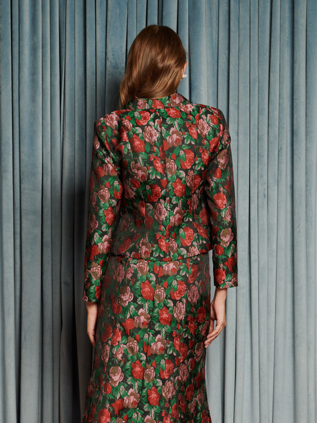 Fantasy Jacquard Cropped Blazer Coal Black / Z