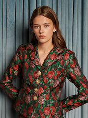 Fantasy Jacquard Cropped Blazer Coal Black / Z