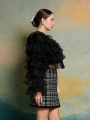 <b>DREAM</b> Crane Tulle Ruffle Jacket