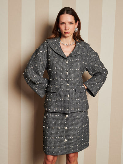 Parlour Tweed Jacket Dark Grey / Z