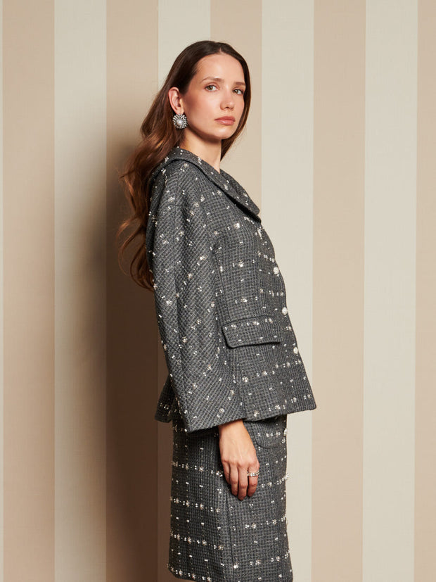 Parlour Tweed Jacket Dark Grey / Z
