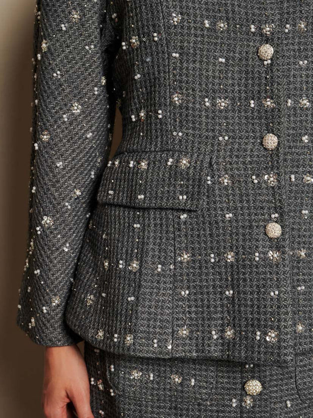 Parlour Tweed Jacket Dark Grey / Z