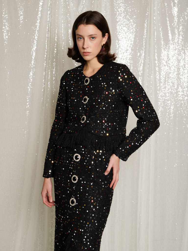 <b>DREAM< b> Confetti Crew Tweed Jacket
