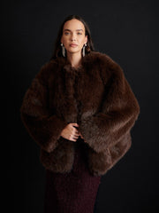 <b> Ghospell </b> Rylee Faux Fur Coat