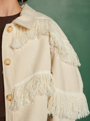 <b> Ghospell </b> Soliha Fringe Jacket