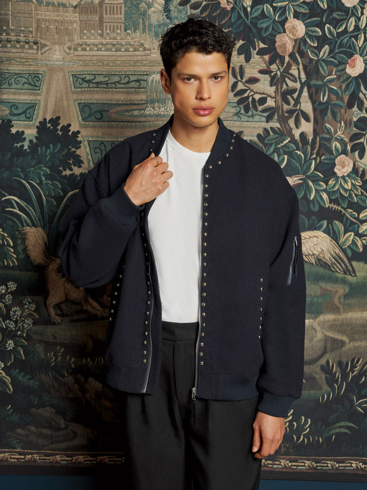 Milo Studded Bomber Jacket