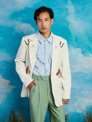 Cory Embroidery Single Breasted Blazer