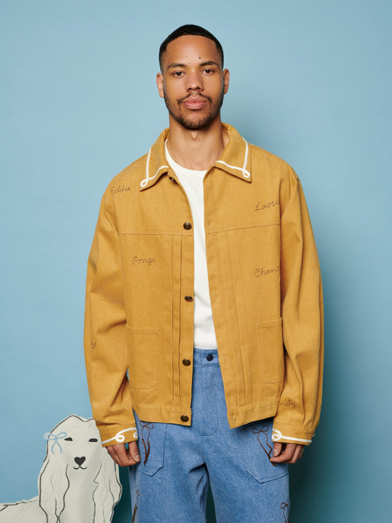 ジャケット・アウター Y's DUNGAREE TWILL ASYMME SHIRT JACKET 2 Outerwear– Everywear