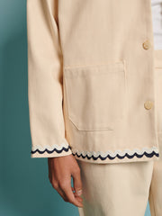 Skipper Ric Rac Jacket Ivory Cream / Z