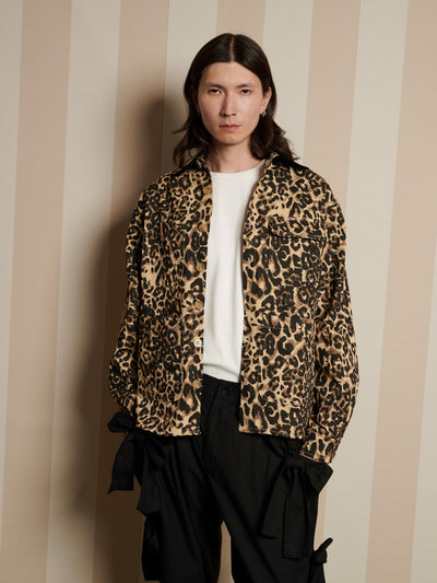Conrad Leopard Worker Jacket Leopard Tan / Z