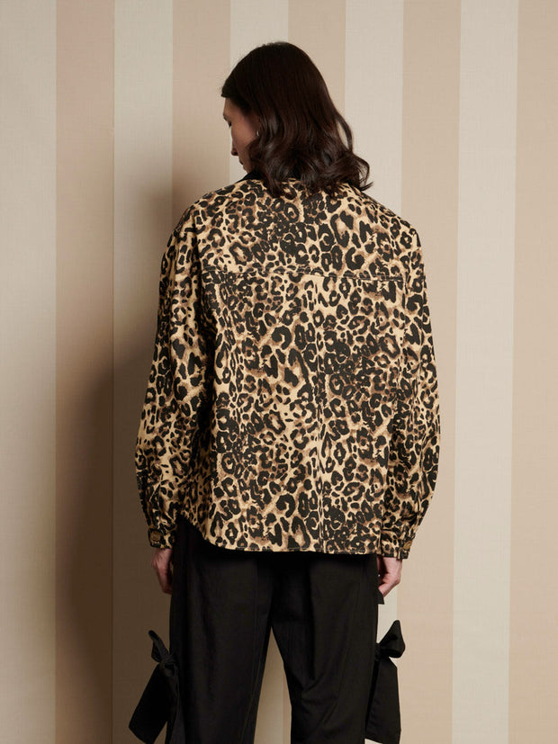 Conrad Leopard Worker Jacket Leopard Tan / Z