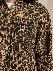 Conrad Leopard Worker Jacket Leopard Tan / Z