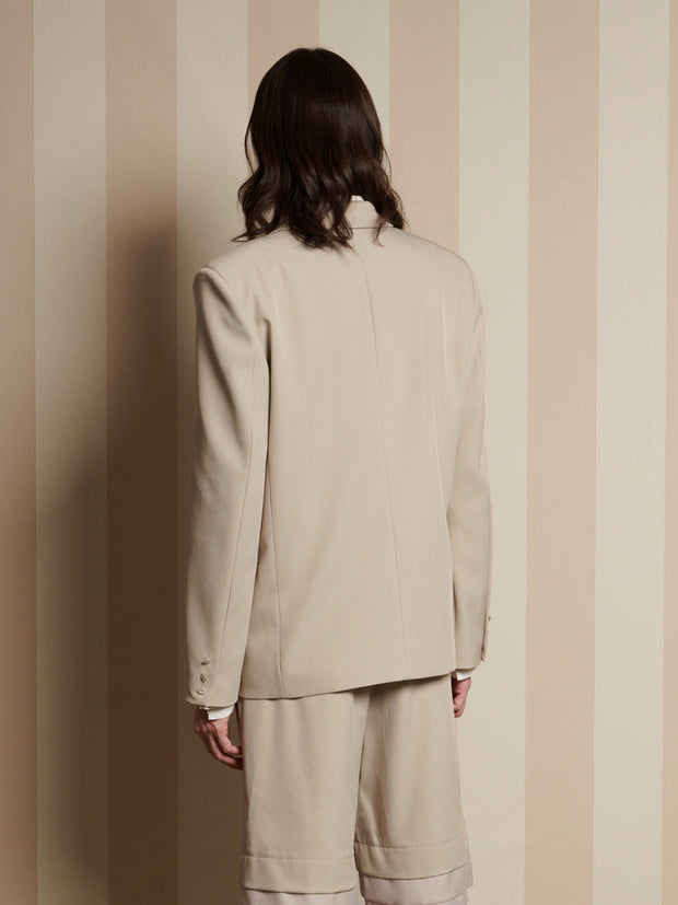 Drew Wrap Blazer Mushroom Grey / Z
