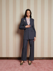 Albert Brooch Single Breasted Blazer Anthracite Grey / Z