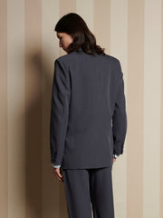 Albert Brooch Single Breasted Blazer Anthracite Grey / Z