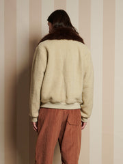 Arden Fur Collar Jacket Sage Green / Z