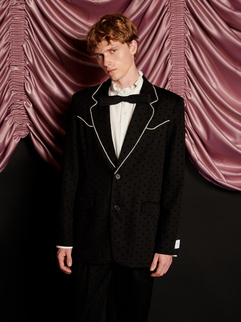 Example: Frankie Polka Dot Single Breasted Blazer
