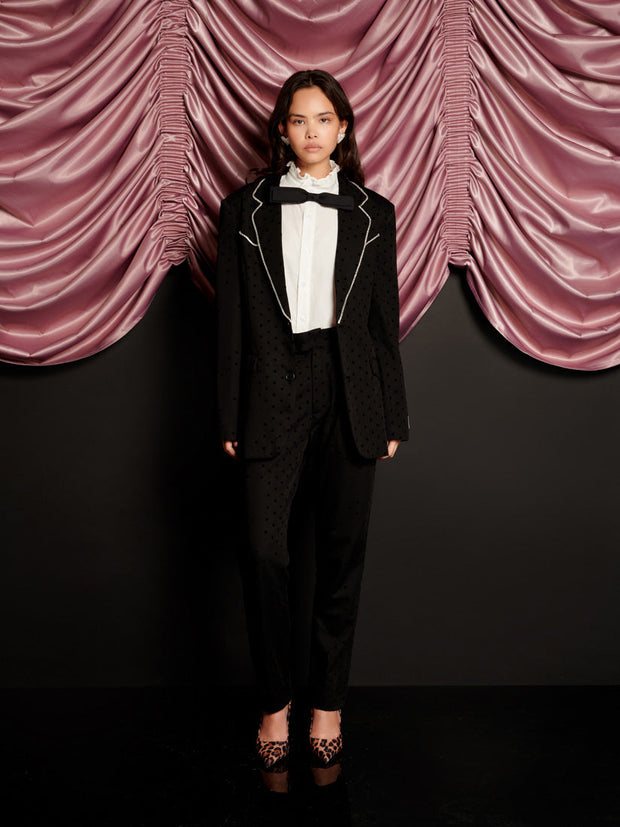 Frankie Polka Dot Single Breasted Blazer Coal Black / Z