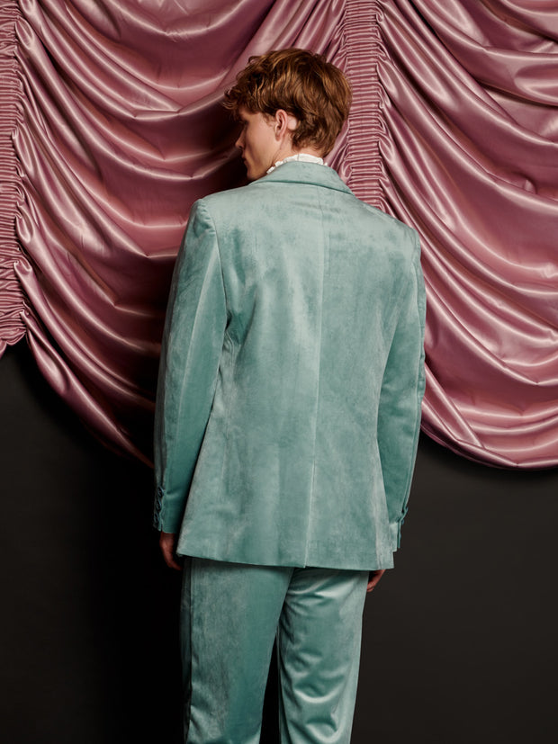 Elio Velvet Single Breasted Blazer