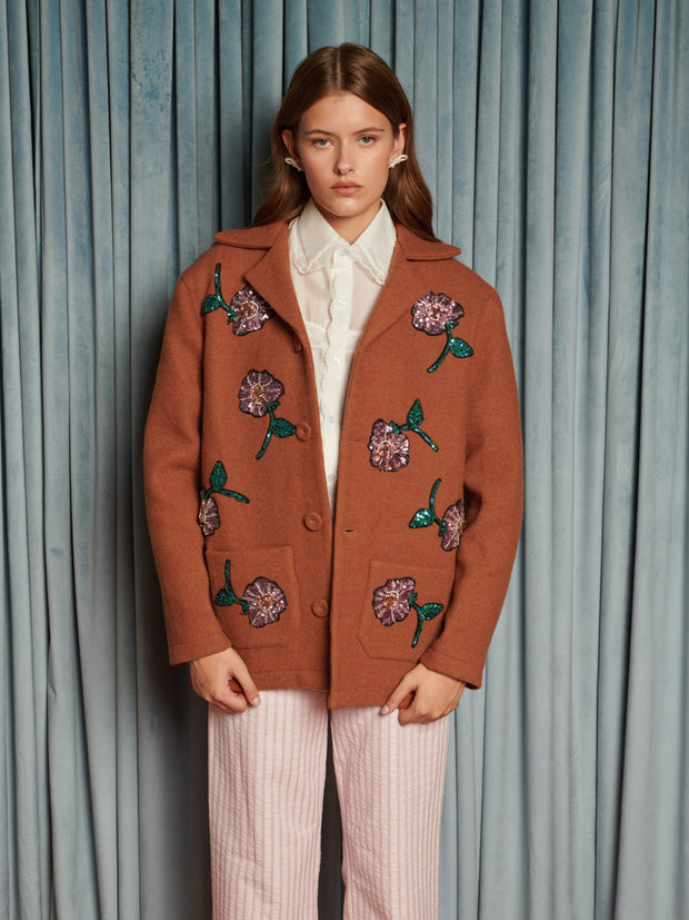 Odette Flower Embellished Jacket