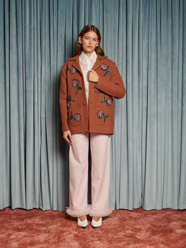 Odette Flower Embellished Jacket