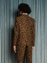 Matteo Leopard Double Breasted Blazer Leopard Tan / Z