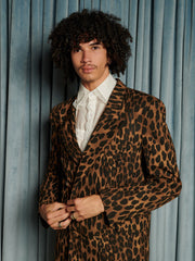 Matteo Leopard Double Breasted Blazer Leopard Tan / Z