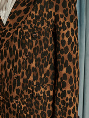 Matteo Leopard Double Breasted Blazer Leopard Tan / Z