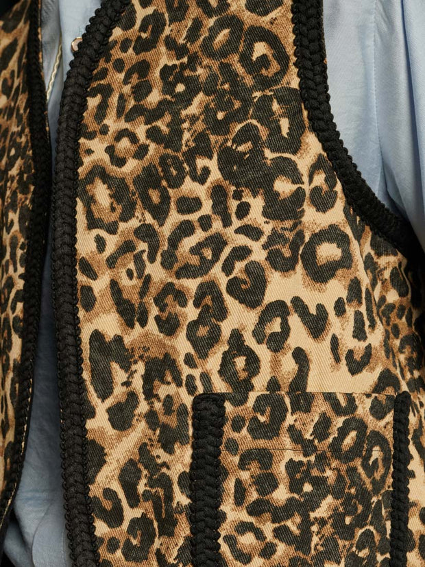 Ward Leopard Vest Leopard Tan / Z