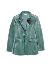 Elio Velvet Single Breasted Blazer