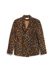 Matteo Leopard Double Breasted Blazer