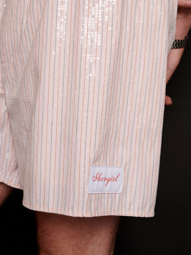 Rowan Sequin Stripe Shorts