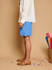 Celeste Studded Scallop Shorts Cobalt Blue / Z