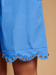 Celeste Studded Scallop Shorts Cobalt Blue / Z