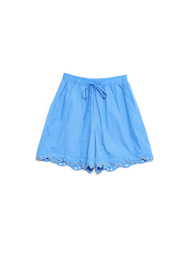 Celeste Studded Scallop Shorts