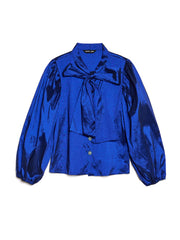 Marylin Taffeta Bow Blouse