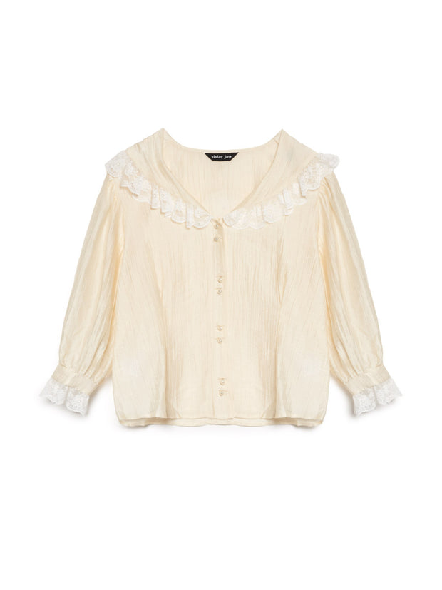 Silken Collar Blouse